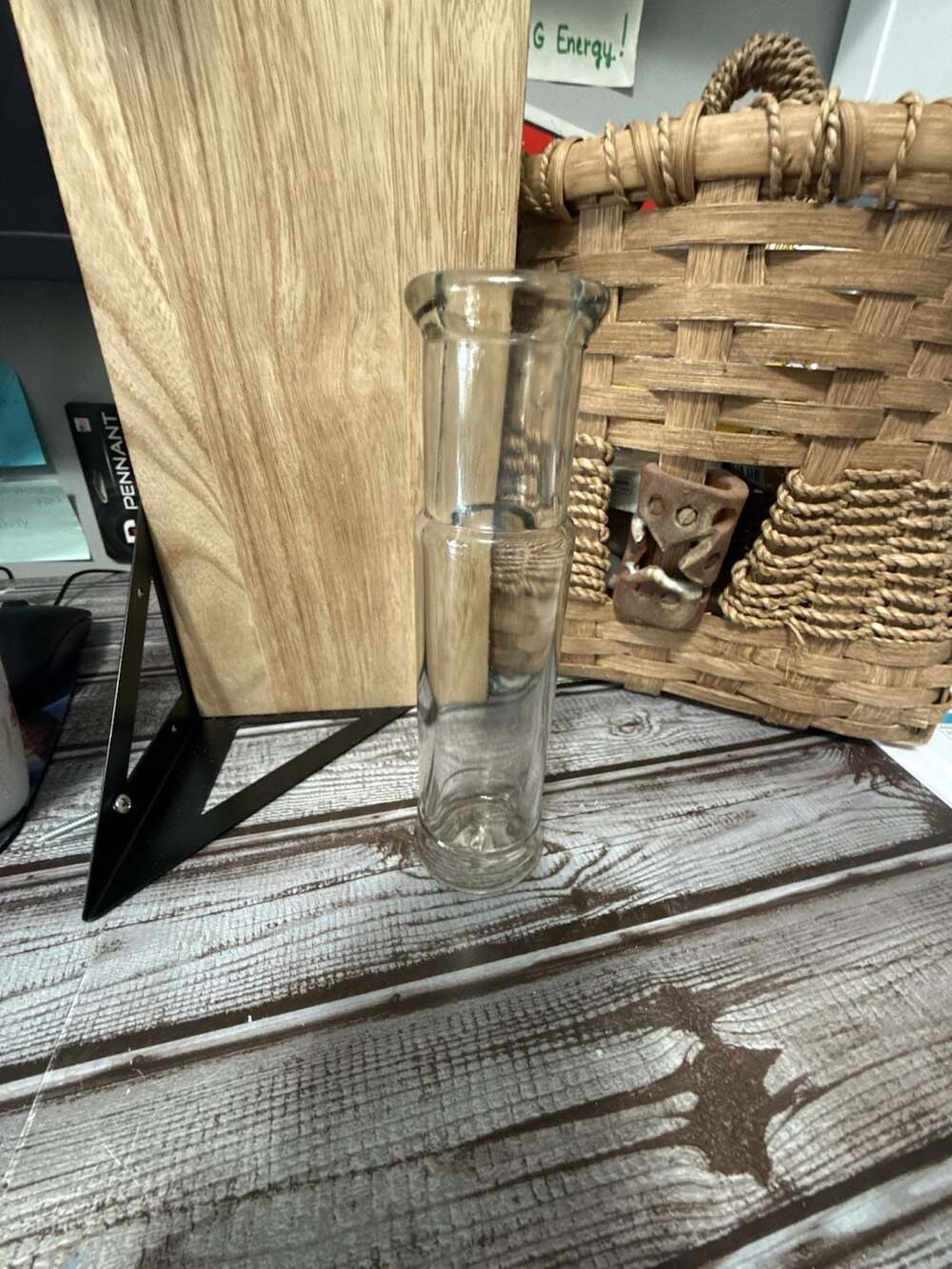 Vintage Clear Glass Olive Bottle